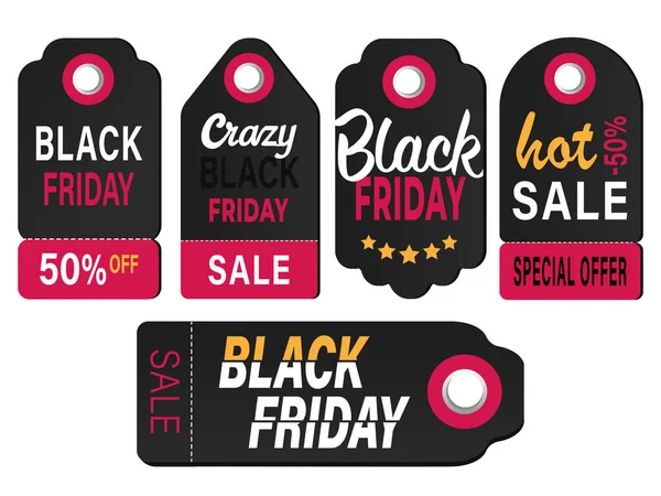 Black Friday Sale Banner Discount Pack Illustration Vector Vector Illustration — Stock Vector