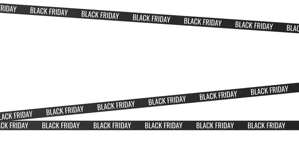 Repeating White Text Black Friday Black Tape Vector Illustration — Stock Vector