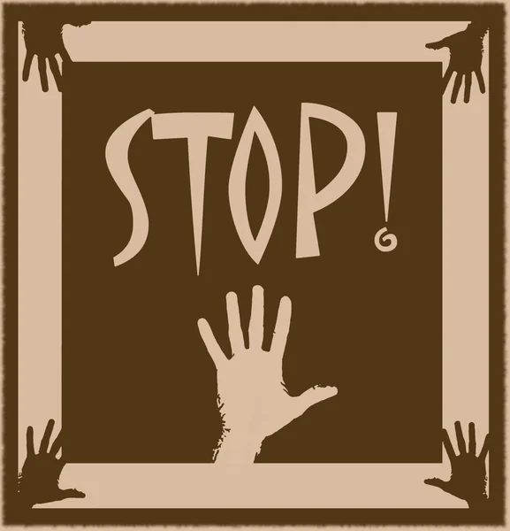 Σταματήσει! vintage — Φωτογραφία Αρχείου