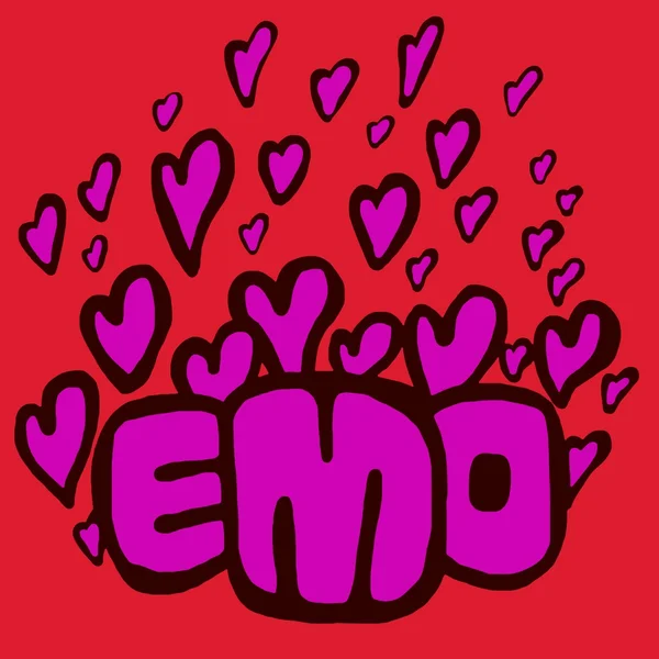 Emo 的心 — 图库照片