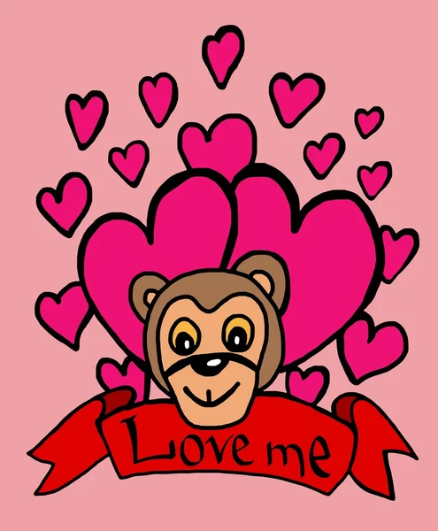 Love monkey — Stock Photo, Image