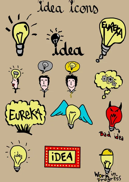 Idea icons — Stock Photo, Image