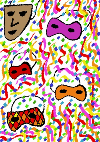 Karnaval maskesi kübist desen — Stok fotoğraf