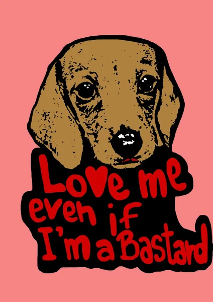 Love me even if Im a bastard — Stock Photo, Image