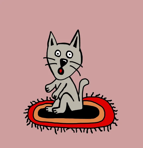Kotek na dywanie — Zdjęcie stockowe