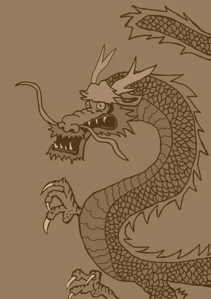 Винтажный дракон — стоковое фото