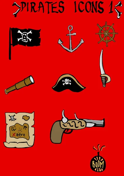 Piraten Symbole 1 — Stockfoto