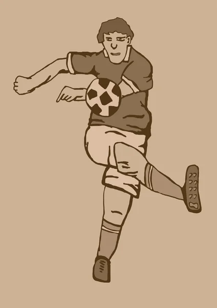 Giocatore di calcio vintage — Foto Stock
