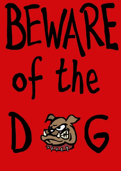 Beware of the dog — Stock Photo, Image