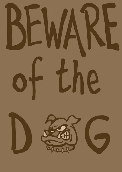 Beware του έτους τρυγητού σκυλί — Φωτογραφία Αρχείου