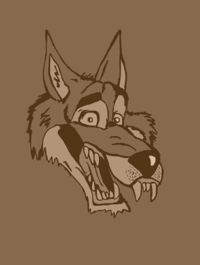 Vintage büyük kötü kurt