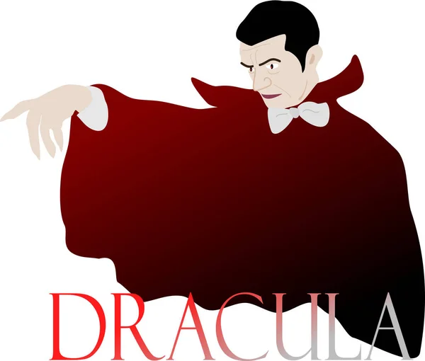 Count Dracula Image Text — Stock Vector