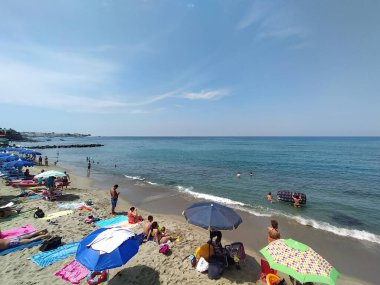 İtalya 'nın Ischia Adası' ndaki Saint Francesco plajı.