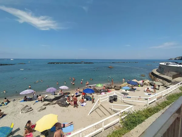 Plaża Saint Francesco Wyspie Ischia Włochy — Zdjęcie stockowe