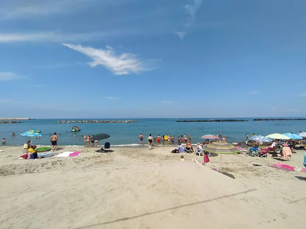 Plaża Saint Francesco Wyspie Ischia Włochy — Zdjęcie stockowe