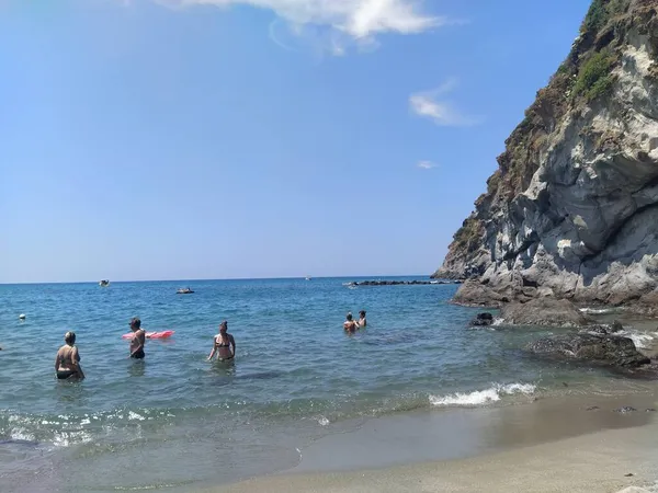 Plaża Saint Francesco Wyspie Ischia Włochy — Zdjęcie stockowe