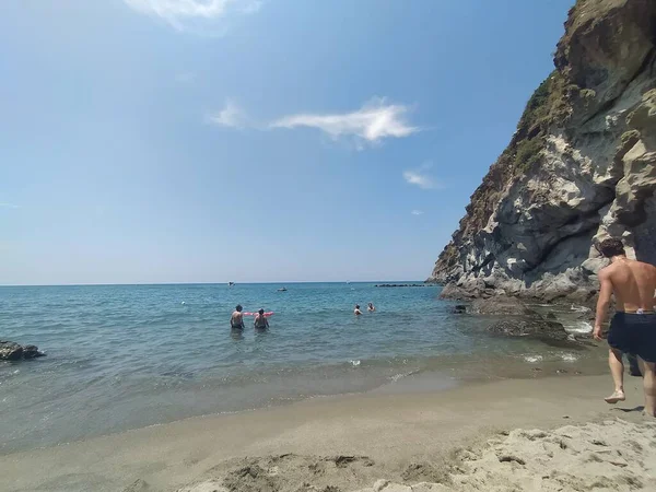 Pláž Saint Francesco Ostrově Ischia Itálie — Stock fotografie