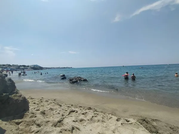 İtalya 'nın Ischia Adası' ndaki Saint Francesco plajı.