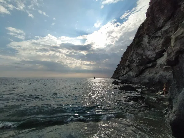 Пляж Святого Франческо Острові Ічія Неаполь — стокове фото