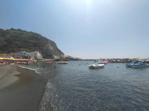 Plaża Saint Angelo Wyspie Ischia Neapol — Zdjęcie stockowe