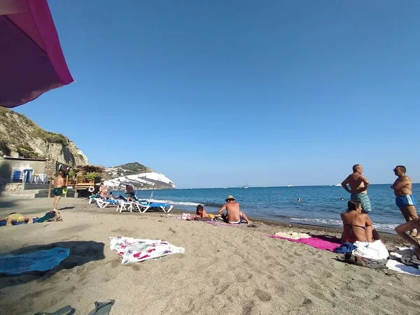 Maronti Vista Para Praia Ischia Island Itália — Fotografia de Stock