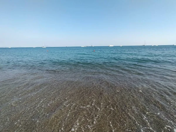 Vistas Playa Maronti Ischia Island Italia — Foto de Stock