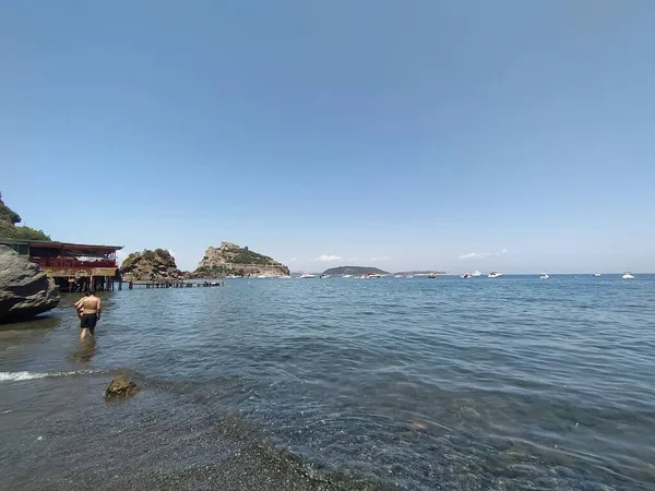 Playa Cartaromana Ischia Island Nápoles — Foto de Stock