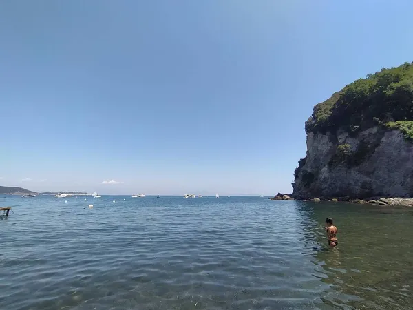 Spiaggia Cartaromana Isola Ischia Napoli — Foto Stock
