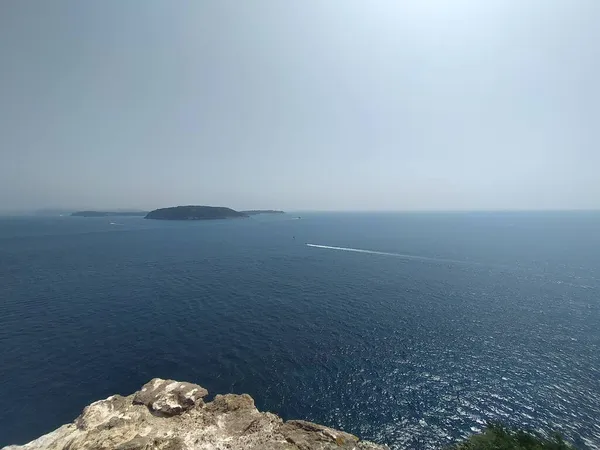 Panoráma Aragóniai Kastélyból Ischia Szigetén — Stock Fotó