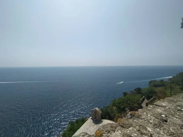 Ischia Daki Aragonese Kalesi Nden Panorama — Stok fotoğraf