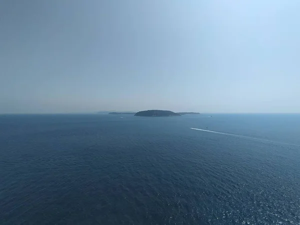 Panorama Zamku Aragońskiego Wyspie Ischia — Zdjęcie stockowe
