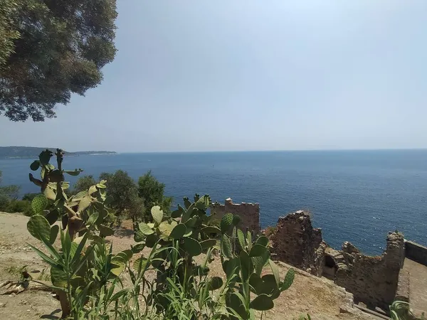Aragoński Widok Zamek Ischia Island Włochy — Zdjęcie stockowe