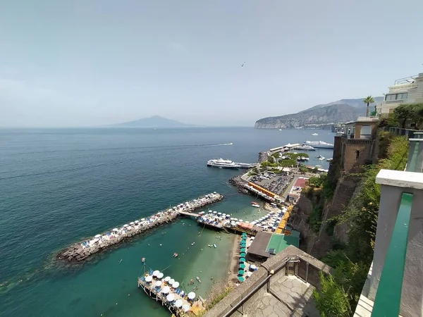 Vista Panorâmica Baía Sorrento Nápoles — Fotografia de Stock