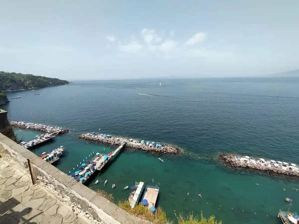 Vista Panorâmica Baía Sorrento Nápoles — Fotografia de Stock