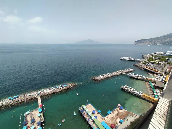 Vista Panorâmica Baía Sorrento Nápoles — Fotografia de Stock