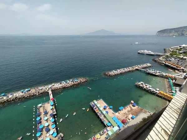 Vista Panorâmica Baía Sorrento Nápoles — Fotografia de Stock