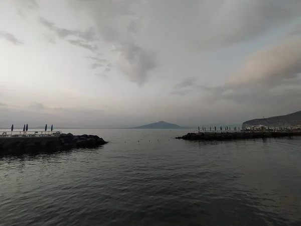 Vista Bahía Sorrento Nápoles — Foto de Stock