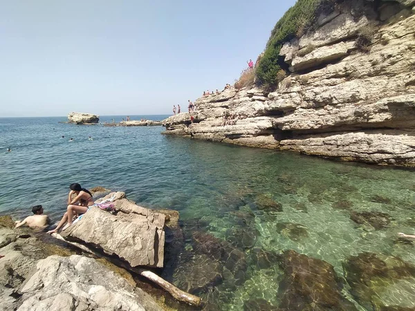 Sorrento Körfezi Talya Kraliçe Giovanna Nın Hamamları — Stok fotoğraf