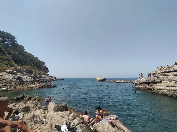 Banhos Rainha Giovanna Baía Sorrento Itália — Fotografia de Stock