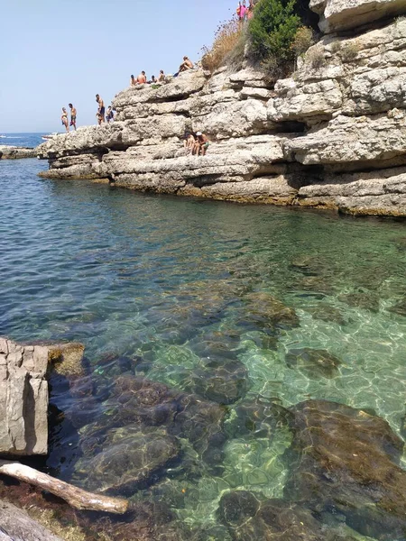 Kąpiele Królowej Giovanny Zatoce Sorrento — Zdjęcie stockowe