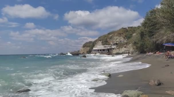 Pláž Cava Island Ostrově Ischia — Stock video