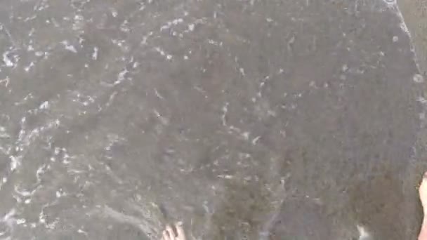 Pár Procházky Pláži Neapoli — Stock video