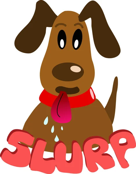 Slurp Afbeelding Van Hond Buste — Stockvector