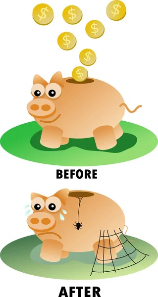 Image Piggy Bank — Stockvector