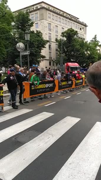 Ciclisti Prova Individuale Giro Italia 2022 Verona — Video Stock