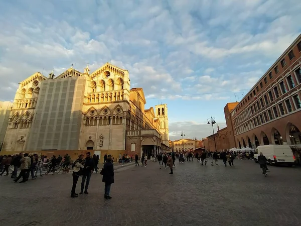 Pohled Město Ferrara Emilia Romagna Itálie — Stock fotografie