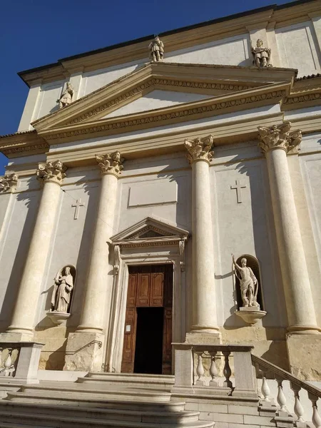 Antigua Iglesia Lazise Ciudad Lago Garda Italia — Foto de Stock