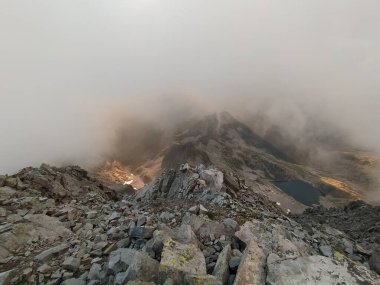 İtalya, Trentino 'da Cima d' Asta 'da gün batımı