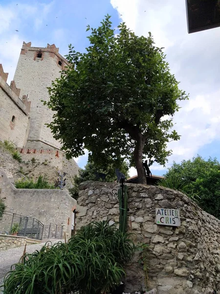 View Malcesine Castle Italy — Φωτογραφία Αρχείου