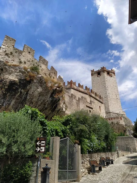 Άποψη Του Κάστρου Malcesine Στην Ιταλία — Φωτογραφία Αρχείου